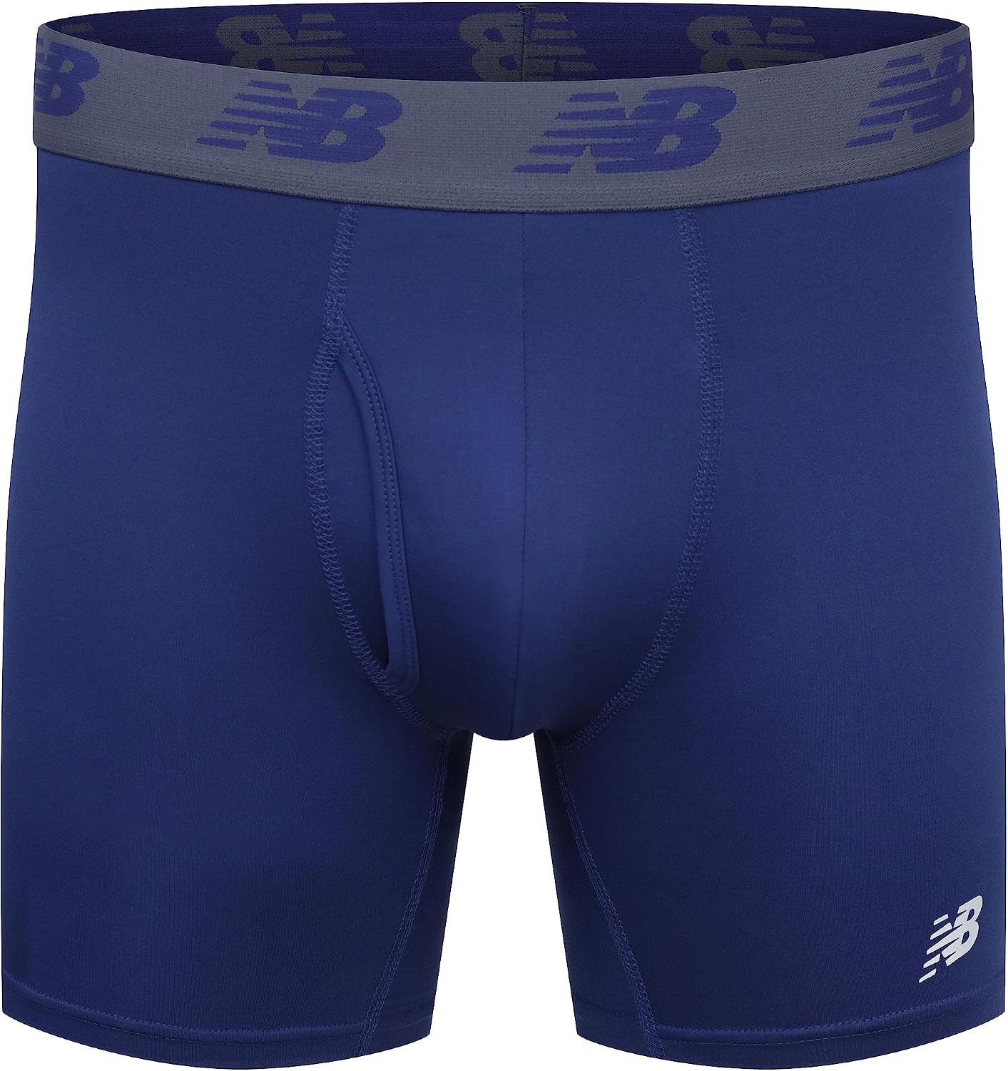 image:imageNew Balance Mens Performance Boxer Briefs with Fly Breathable Stretch Underwear Moisture Wicking Soft Waistband 3 PackTechtonic BlueDeep JadeThunder