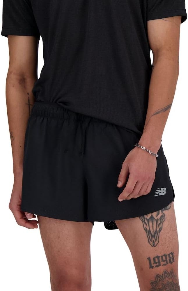 image:imageNew Balance Mens Rc Seamless Short 3 SplitBlack