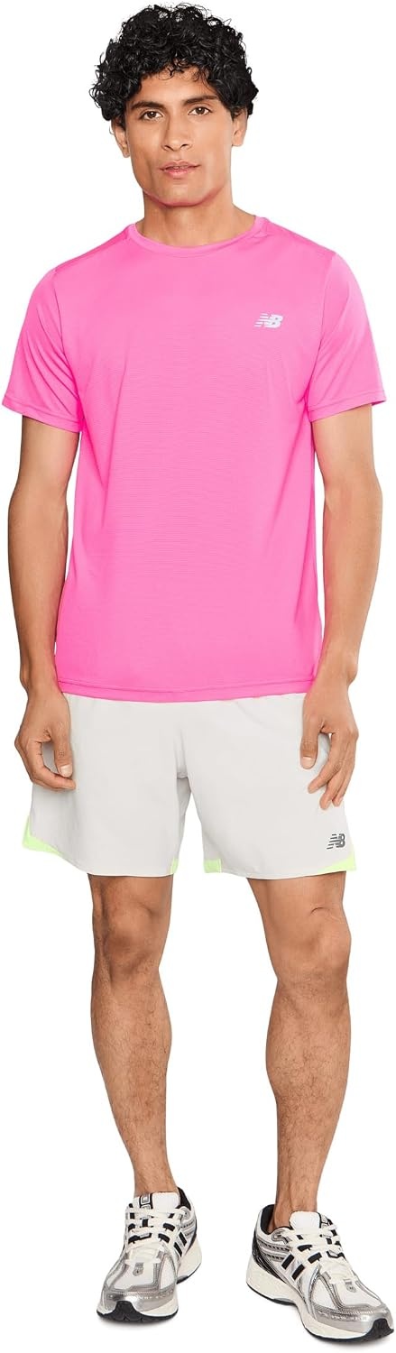 image:imageNew Balance Mens Sport Essential TShirtPink HeatSlate Grey