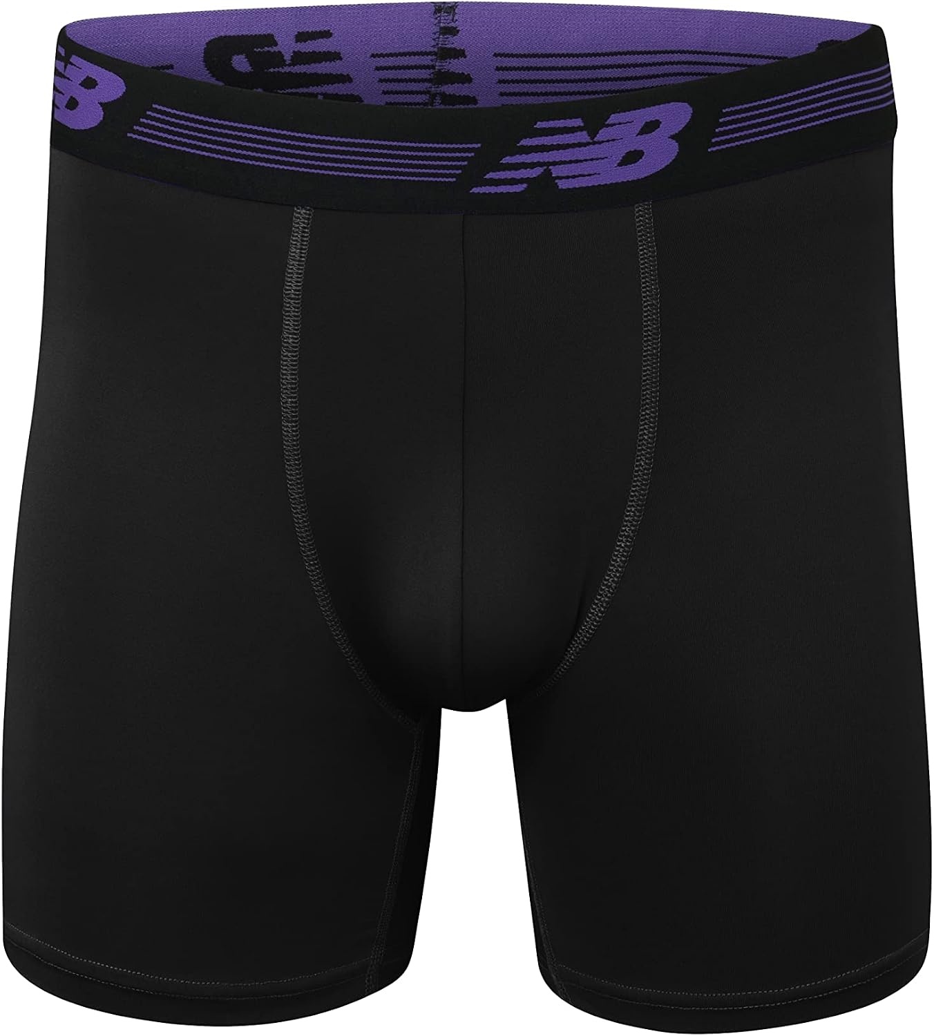 image:imageNew Balance Mens Ultra Soft Performance 6 Boxer Briefs with No Fly 3 PackBlackPigmentPrism Purple Camo