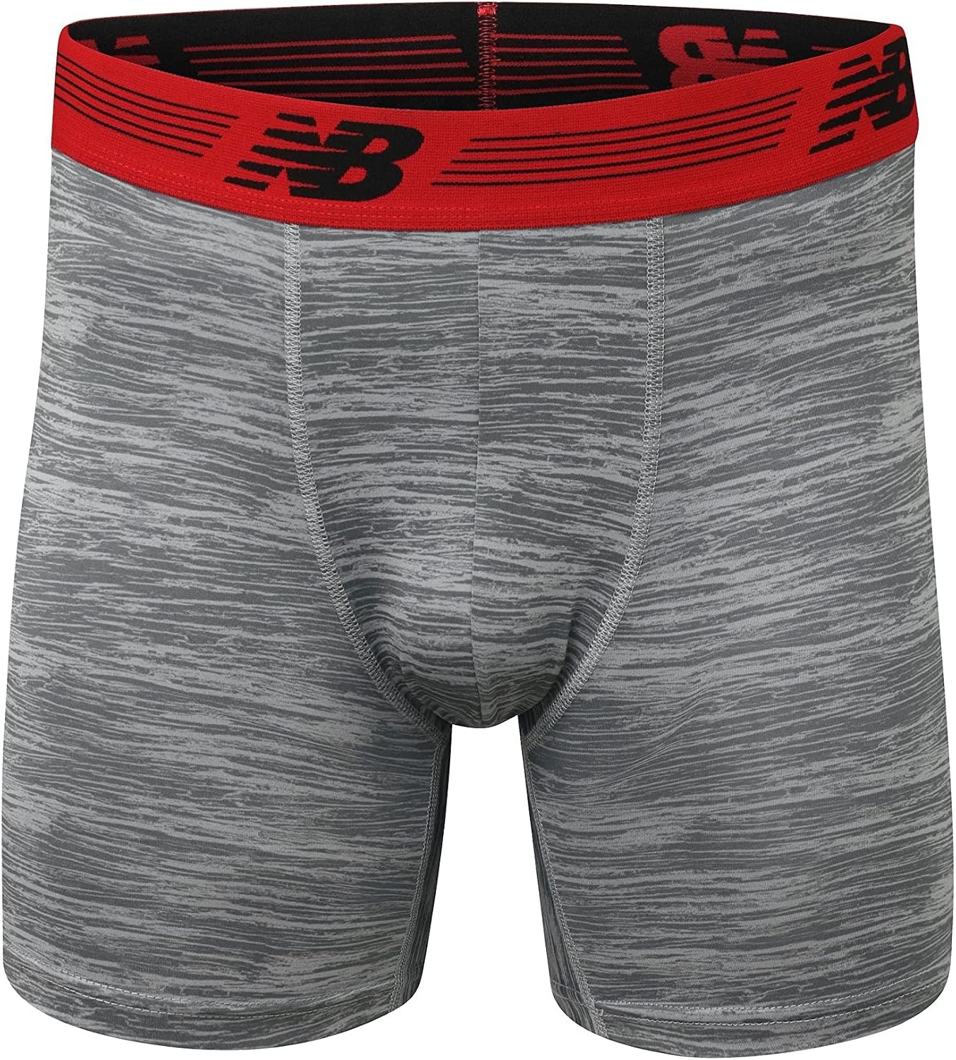 image:imageNew Balance Mens Ultra Soft Performance 6 Boxer Briefs with No Fly 3 PackWoodgrain SteelBlackWoodgrain Steel