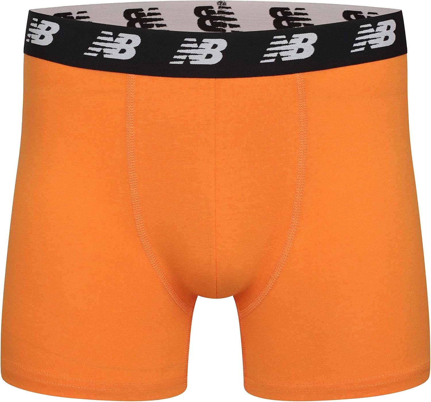 image:imageNew Balance Mens Velocity Cotton Breathable Lightweight No Fly Boxer Briefs Underwear 3 PackBlackVarsity OrangeDress BluesPlum