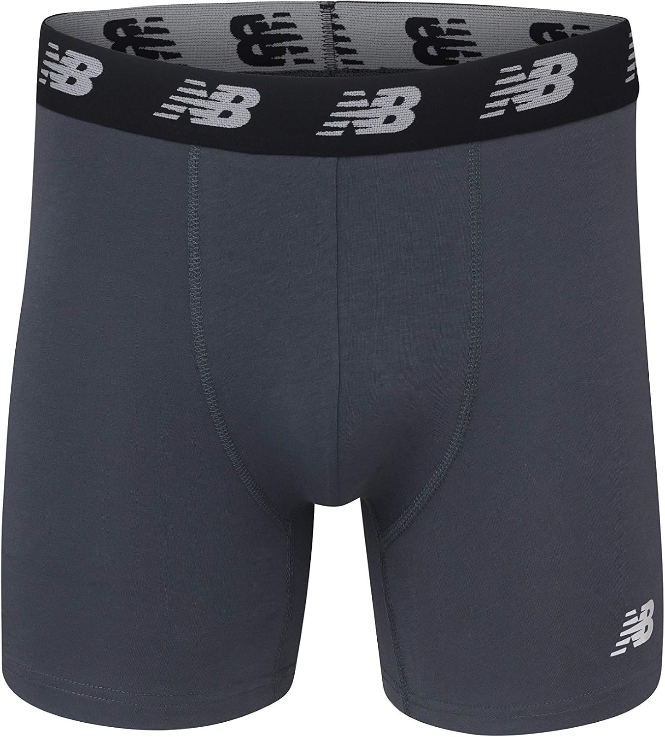 image:imageNew Balance Mens Velocity Cotton Breathable Lightweight No Fly Boxer Briefs Underwear 3 PackPrism PurpleLeadBlack
