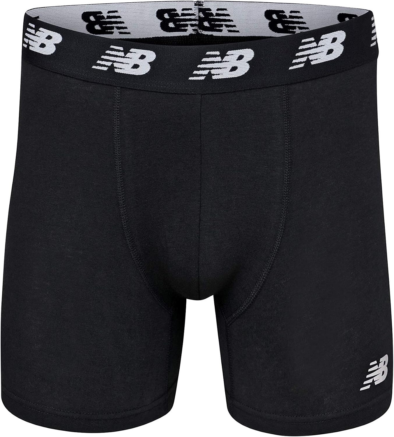 image:imageNew Balance Mens Velocity Cotton Breathable Lightweight No Fly Boxer Briefs Underwear 3 PackTeam RoyalBlackTeam RedDark Heather Grey