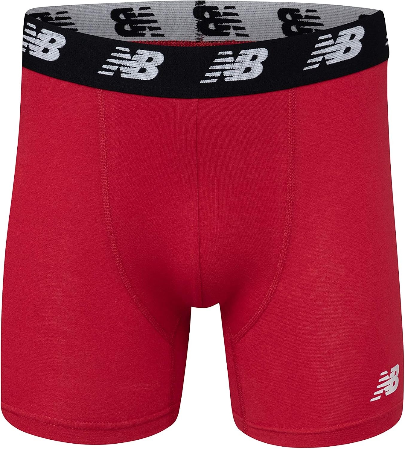 image:imageNew Balance Mens Velocity Cotton Breathable Lightweight No Fly Boxer Briefs Underwear 3 PackTeam RoyalBlackTeam RedDark Heather Grey