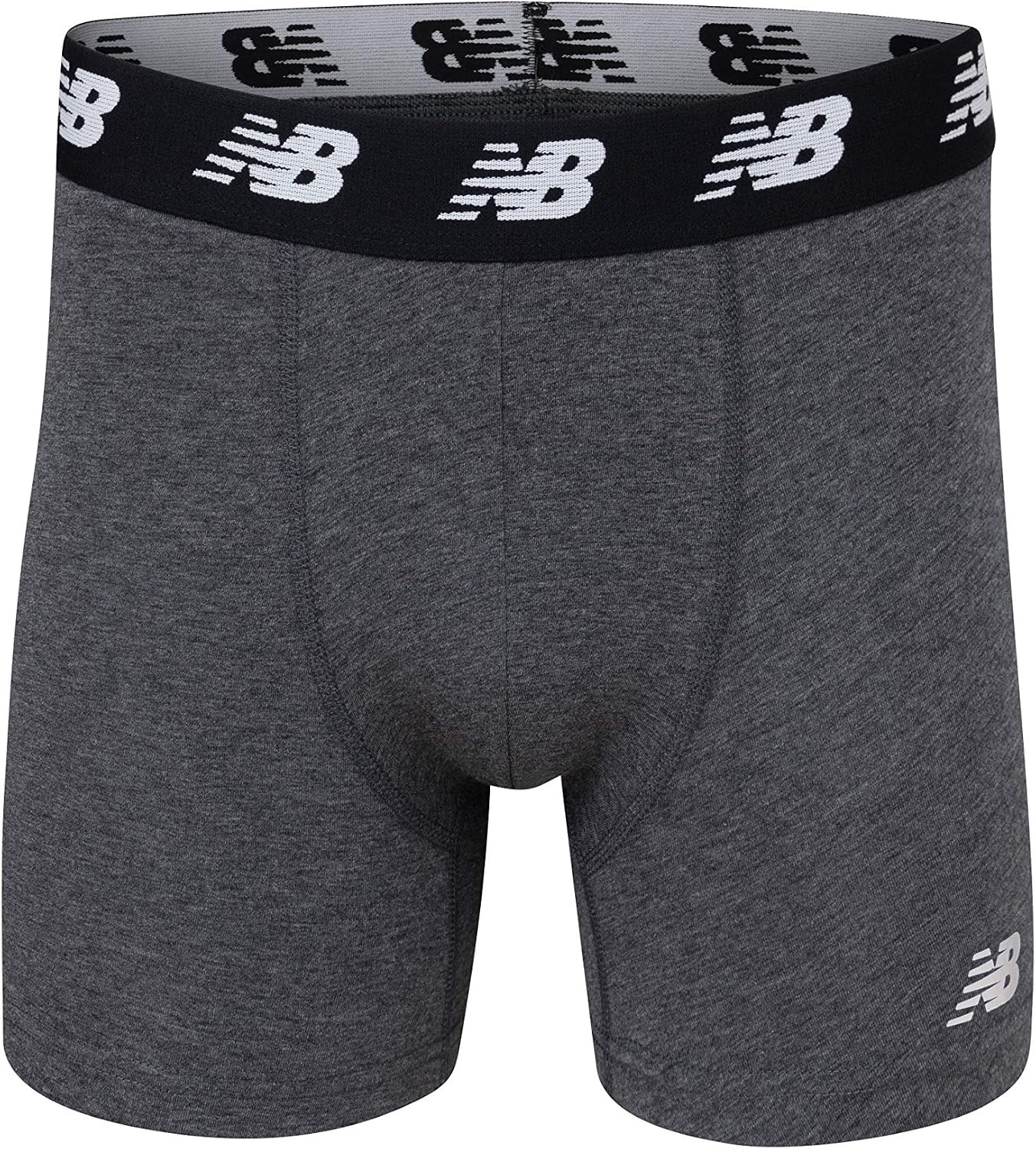 image:imageNew Balance Mens Velocity Cotton Breathable Lightweight No Fly Boxer Briefs Underwear 3 PackTeam RoyalDark HeatherTeam RoyalDark Heather
