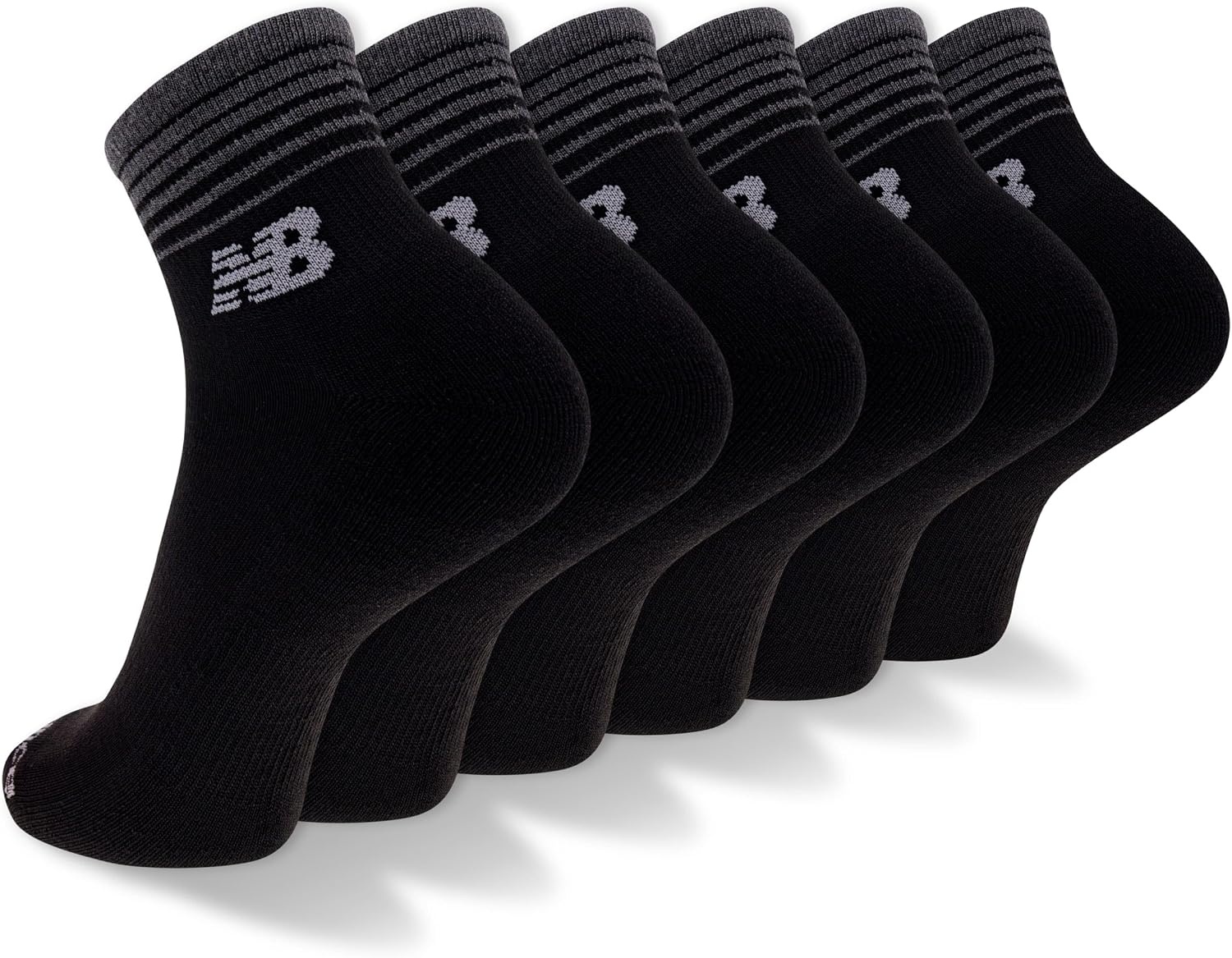 image:imageNew Balance Unisex Adult Performance Cushioned Ankle Socks 6 Pairs Moisture WickingBlack