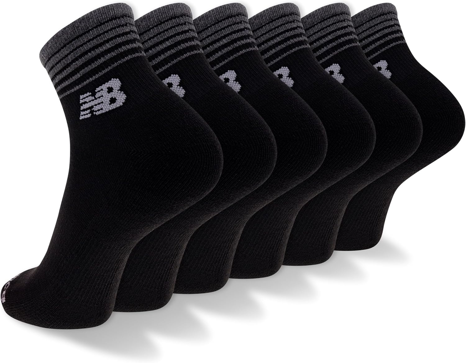 image:imageNew Balance Unisex Adult Performance Cushioned Ankle Socks 6 Pairs Moisture WickingBlack