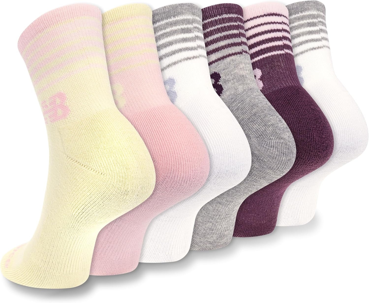 image:imageNew Balance Unisex Adult Performance Cushioned Ankle Socks 6 Pairs Moisture WickingPink Assorted