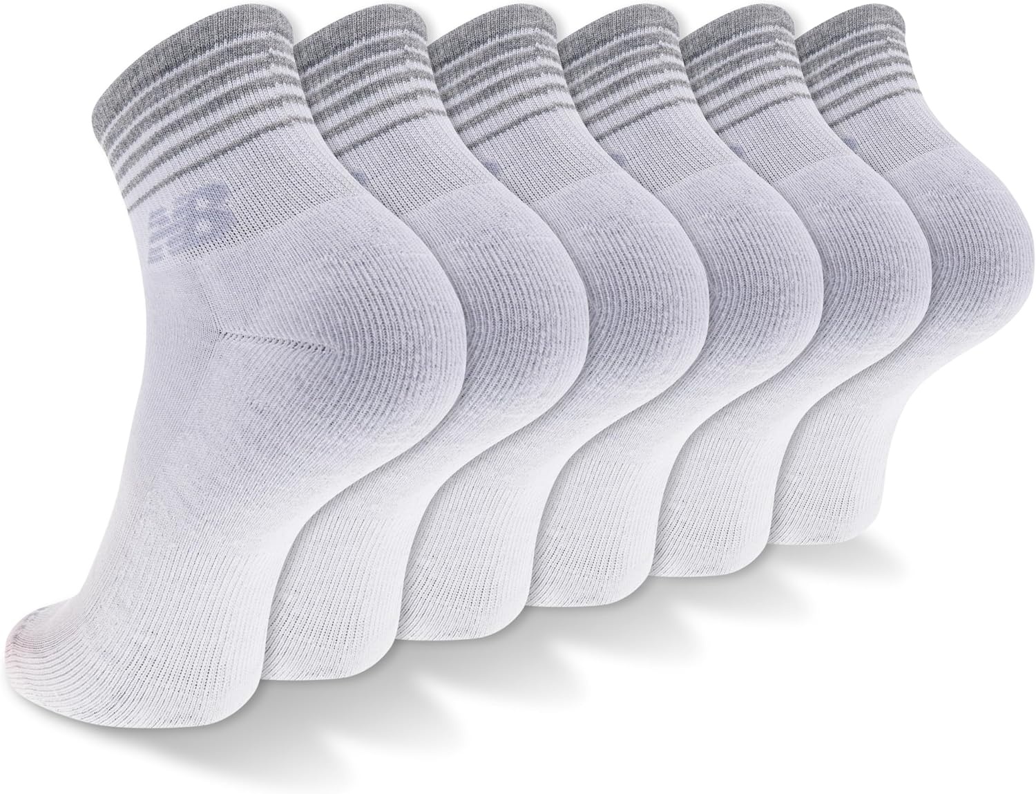 image:imageNew Balance Unisex Adult Performance Cushioned Ankle Socks 6 Pairs Moisture WickingWhite