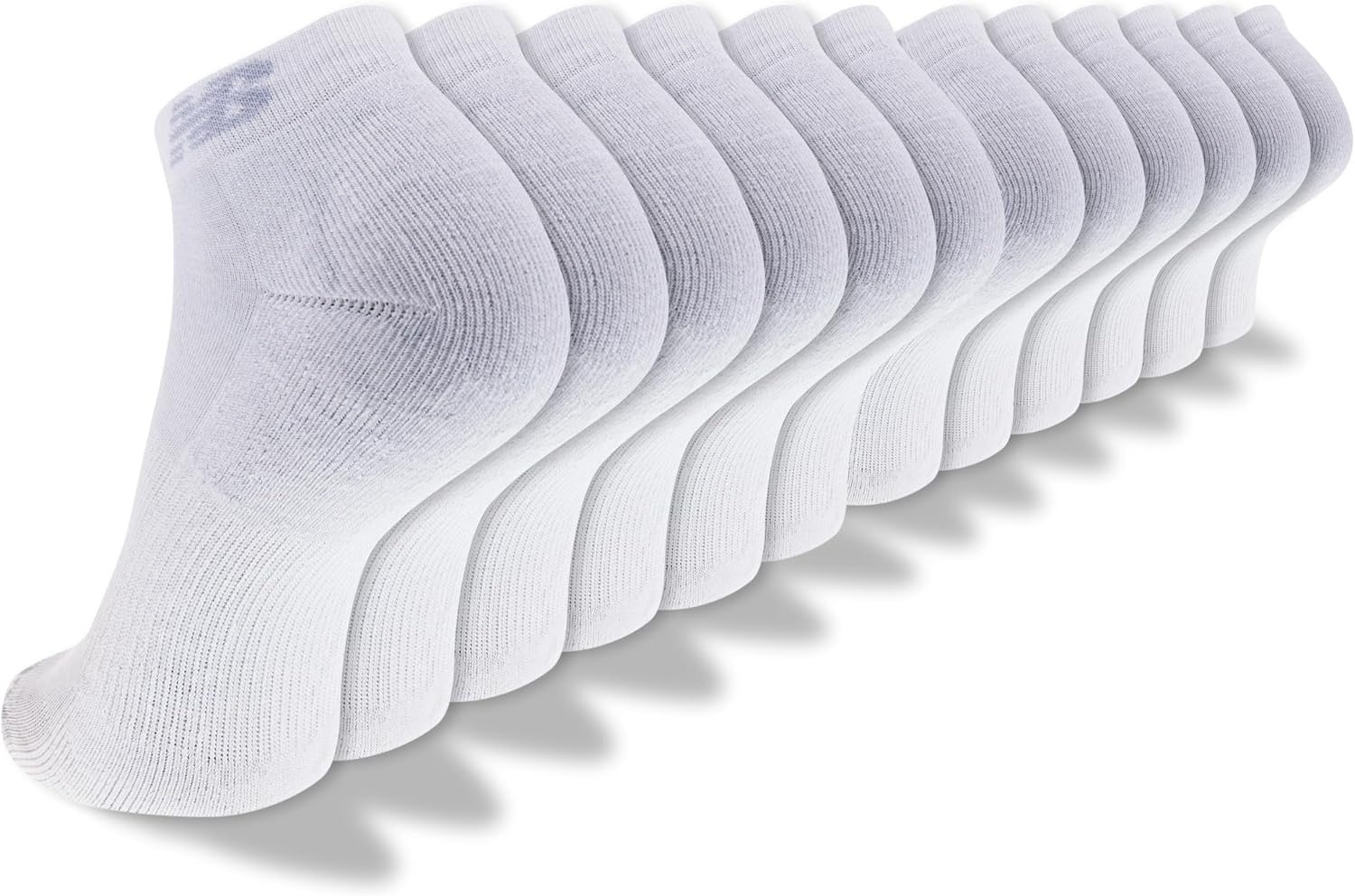 image:imageNew Balance Unisex Adult Performance Cushioned Low Cut Socks 6 amp 12 Pairs Moisture WickingWhite 12 Pairs