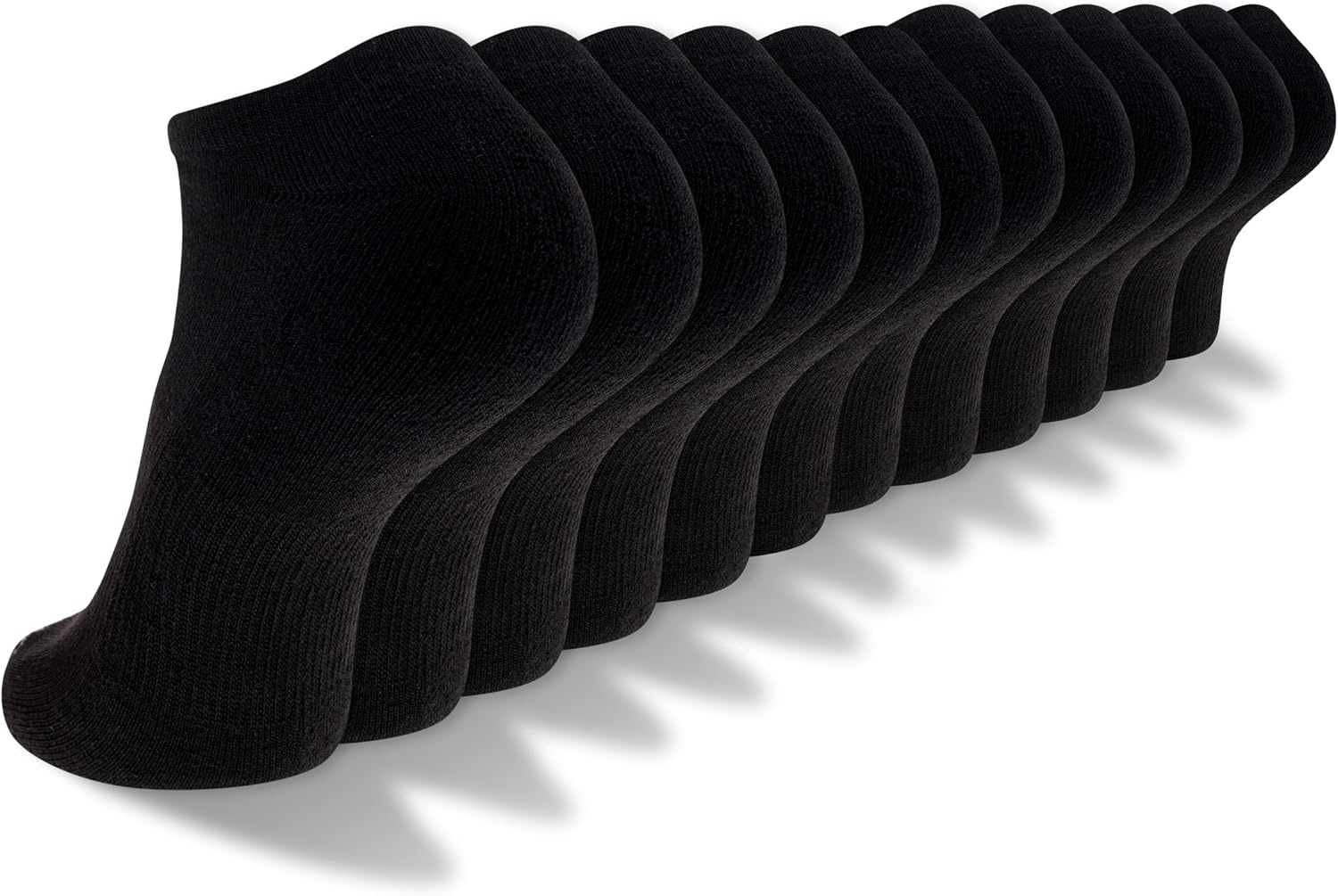 image:imageNew Balance Unisex Adult Performance Cushioned No Show Socks 6 amp 12 Pairs Moisture WickingBlack 12 Pairs