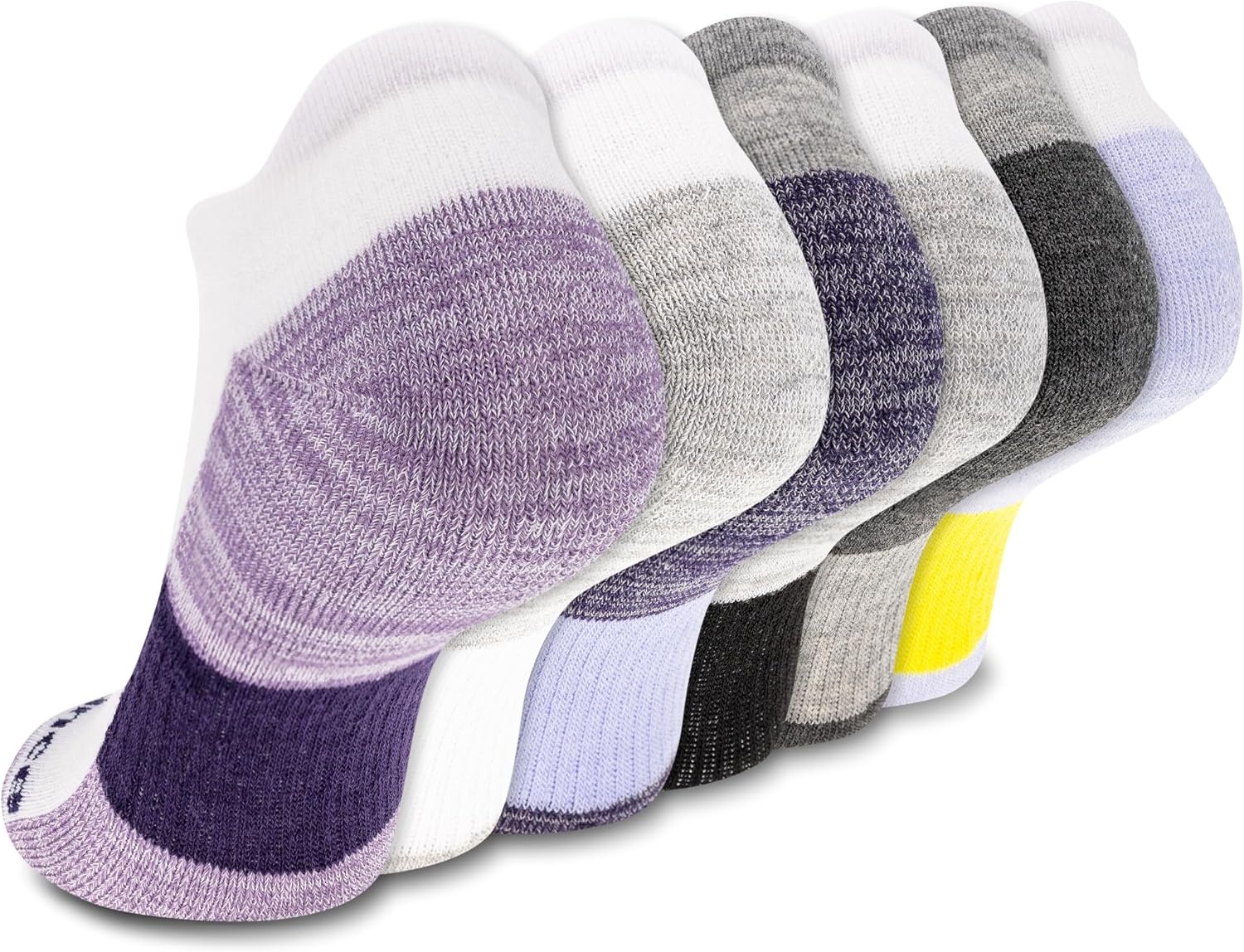 image:imageNew Balance Unisex Adult Performance Cushioned No Show Socks 6 amp 12 Pairs Moisture WickingBlack Assorted Tab 6 Pairs