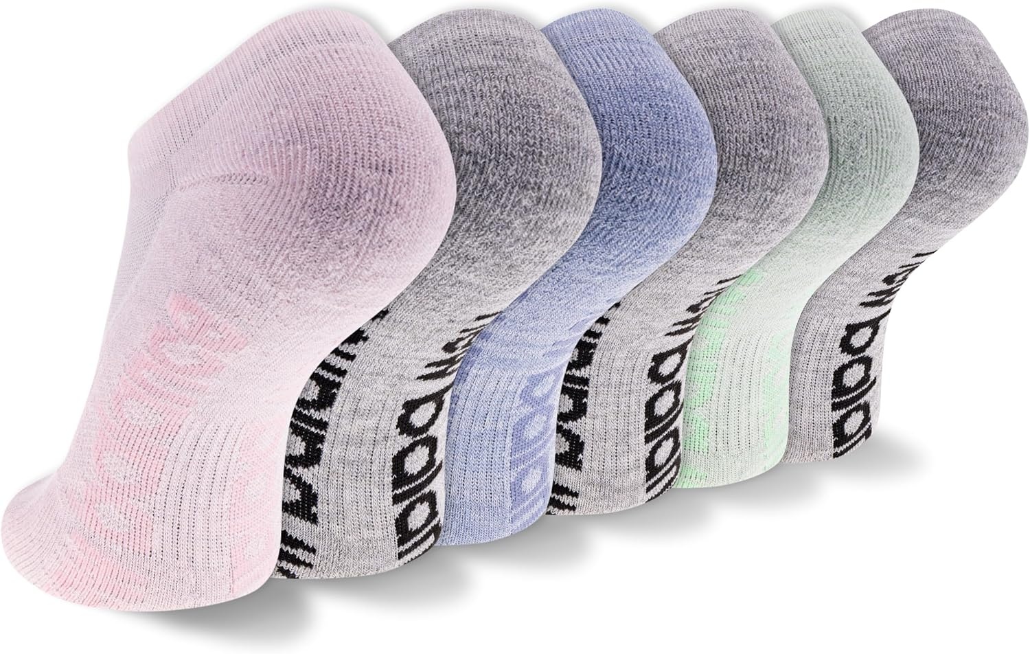 image:imageNew Balance Unisex Adult Performance Cushioned No Show Socks 6 amp 12 Pairs Moisture WickingGrey Assorted 6 Pairs