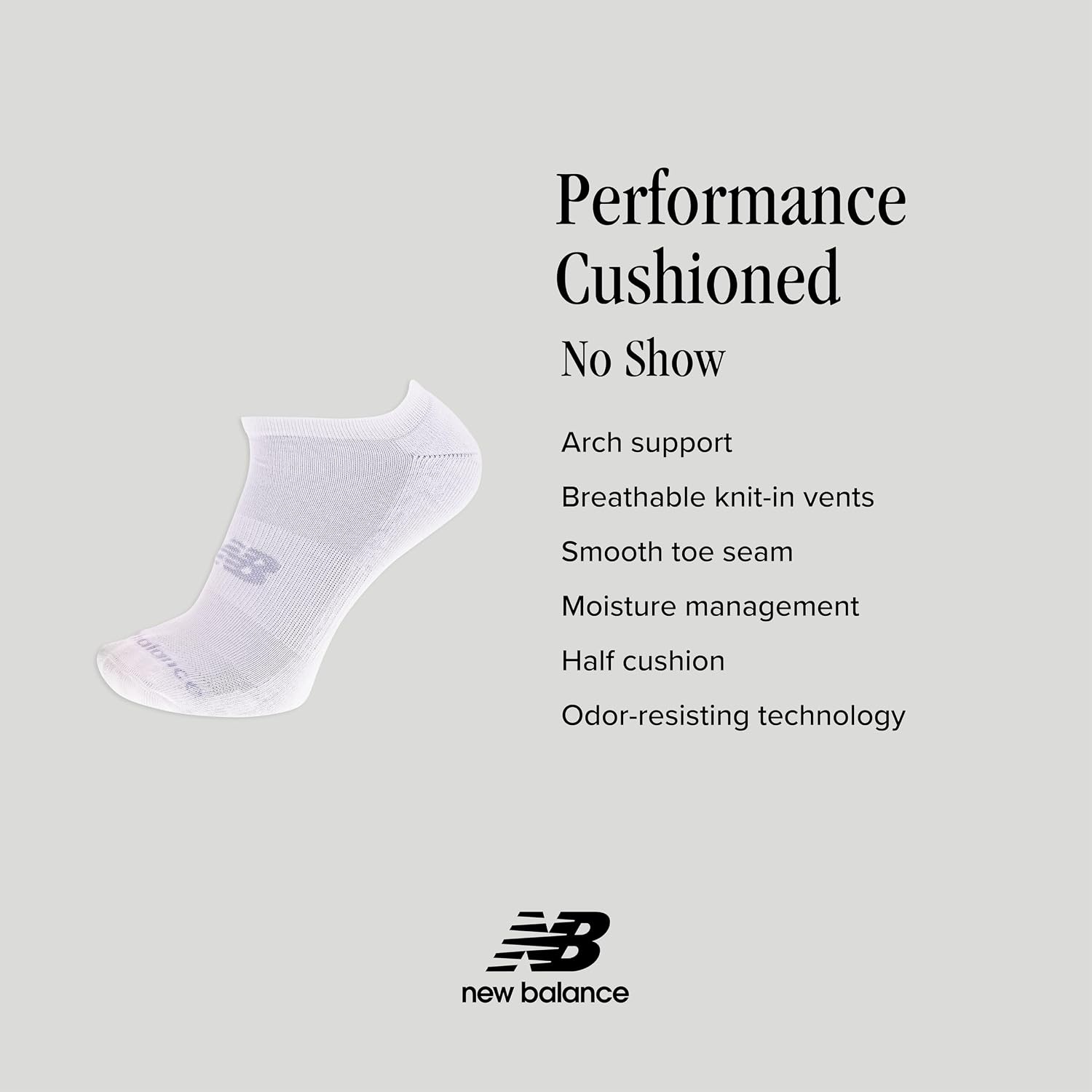 image:imageNew Balance Unisex Adult Performance Cushioned No Show Socks 6 amp 12 Pairs Moisture WickingLight Blue Assorted 6 Pairs