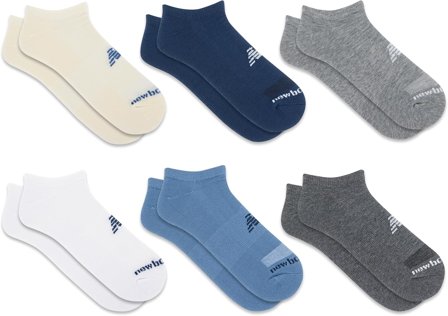 image:imageNew Balance Unisex Adult Performance Cushioned No Show Socks 6 amp 12 Pairs Moisture WickingPink Assorted 6 Pairs
