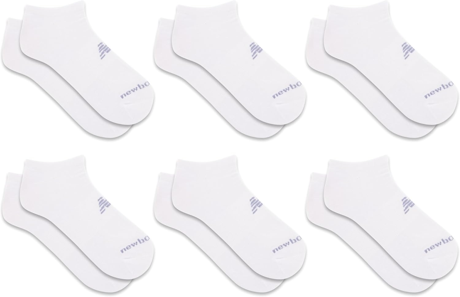 image:imageNew Balance Unisex Adult Performance Cushioned No Show Socks 6 amp 12 Pairs Moisture WickingWhite 6 Pairs