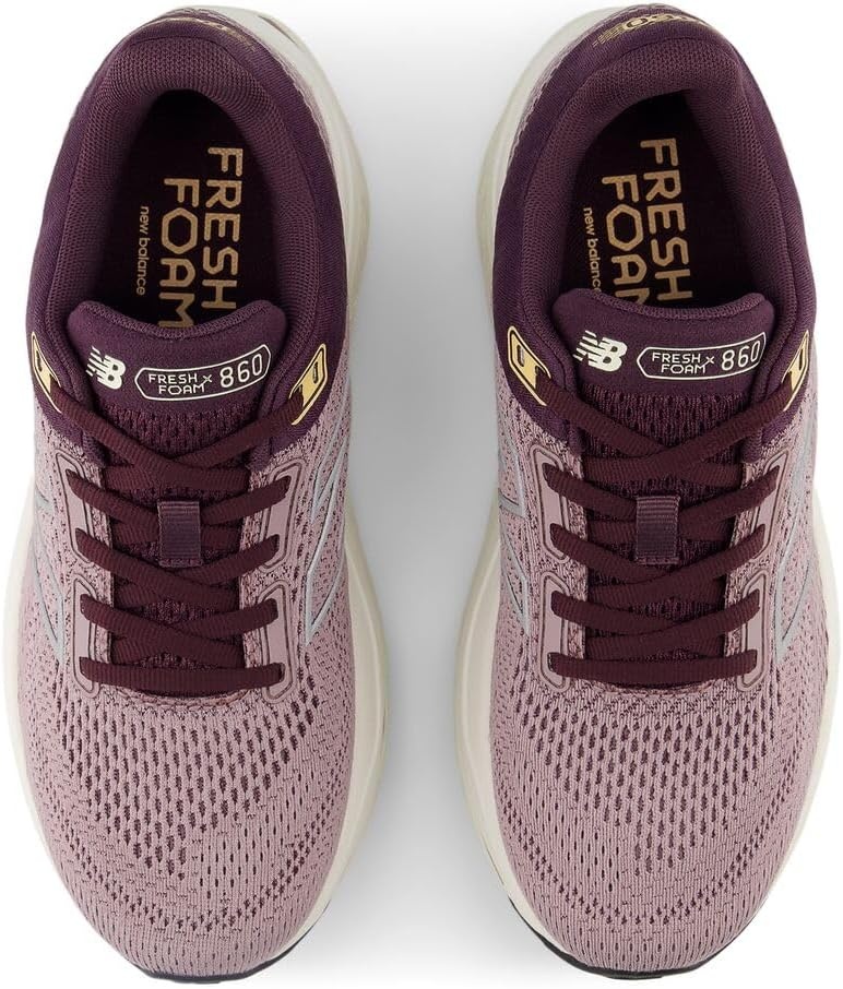 image:imageNew Balance Womens Fresh Foam X 860 V14 Road Running ShoesIce WinePlum BrownSilver Metallic