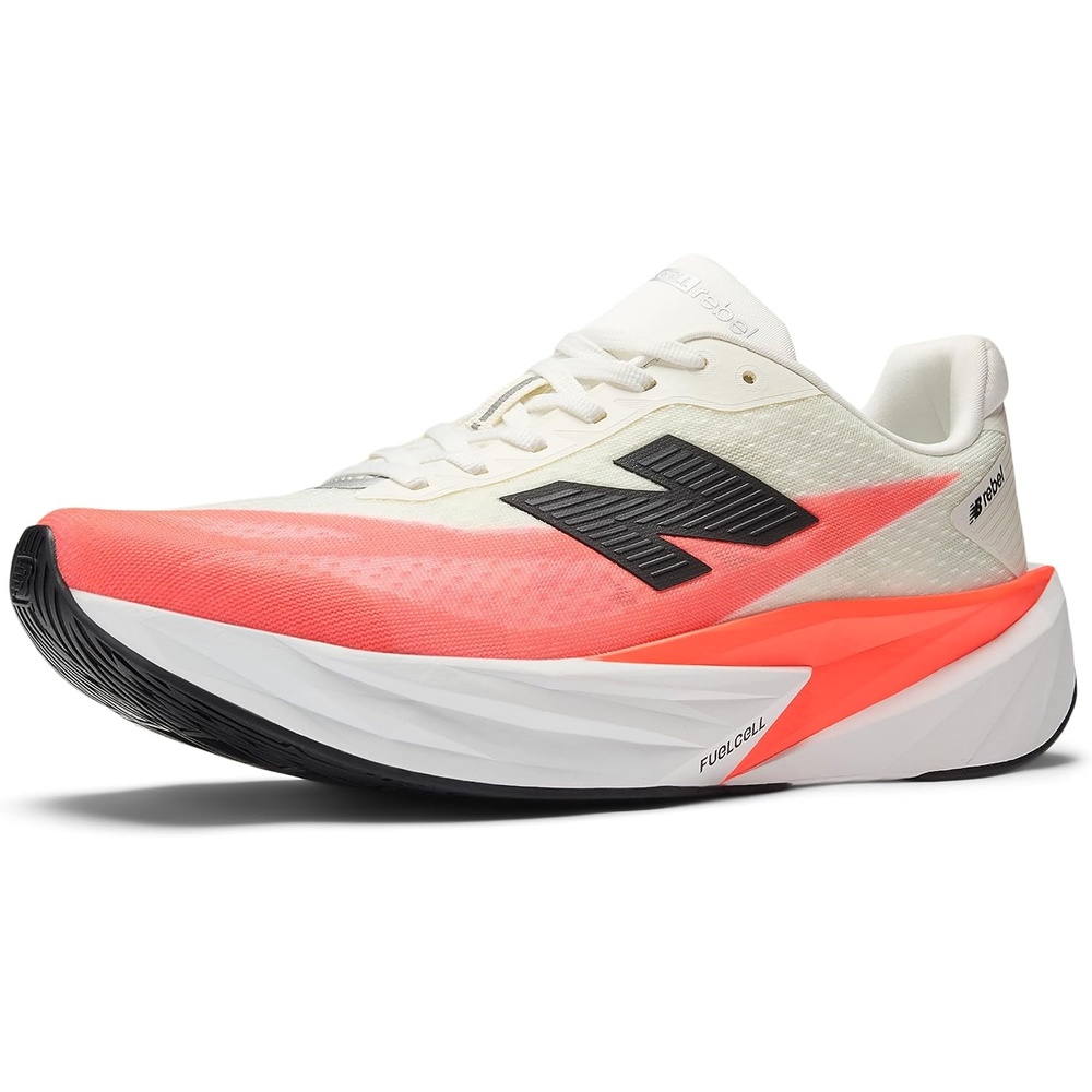 image:imageNew Balance Mens FuelCell Rebel V5 Road Running ShoesUrgent RedWhiteSea Salt