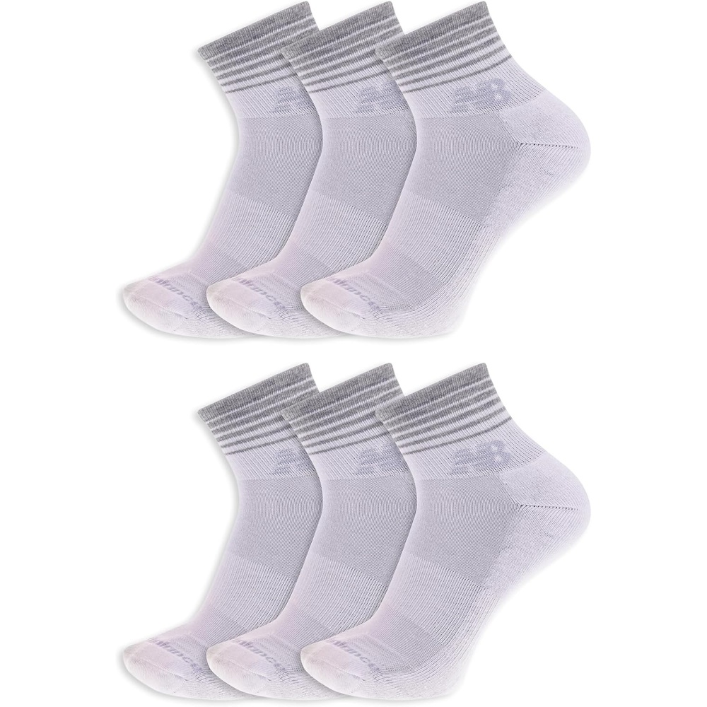 image:imageNew Balance Unisex Adult Performance Cushioned Ankle Socks 6 Pairs Moisture WickingWhite