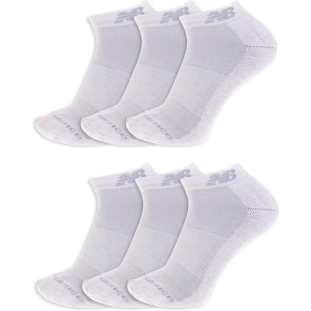 image:imageNew Balance Unisex Adult Performance Cushioned Low Cut Socks 6 amp 12 Pairs Moisture WickingWhite 6 Pairs
