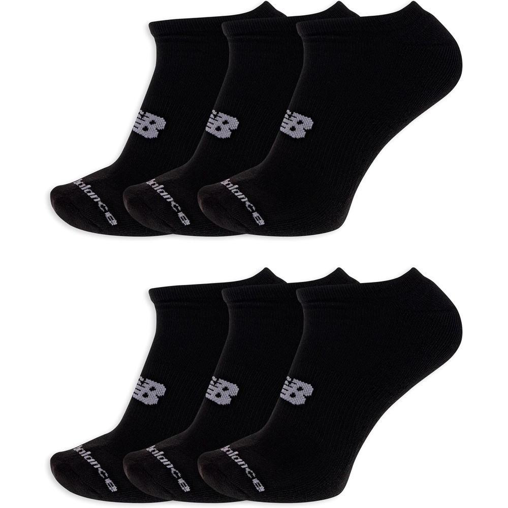 image:imageNew Balance Unisex Adult Performance Cushioned No Show Socks 6 amp 12 Pairs Moisture WickingBlack 6 Pairs