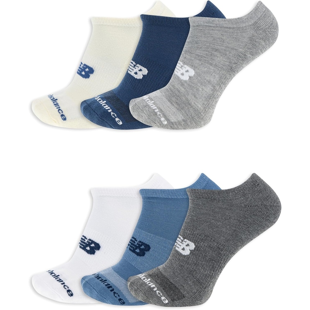 image:imageNew Balance Unisex Adult Performance Cushioned No Show Socks 6 amp 12 Pairs Moisture WickingPink Assorted 6 Pairs