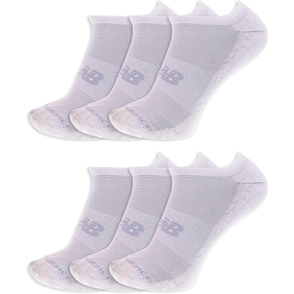 image:imageNew Balance Unisex Adult Performance Cushioned No Show Socks 6 amp 12 Pairs Moisture WickingWhite 6 Pairs