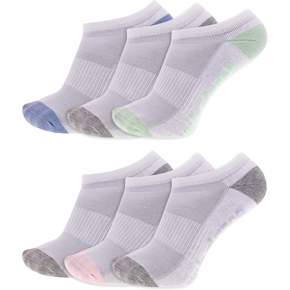 image:imageNew Balance Unisex Adult Performance Cushioned No Show Socks 6 amp 12 Pairs Moisture WickingWhite Assorted 6 Pairs