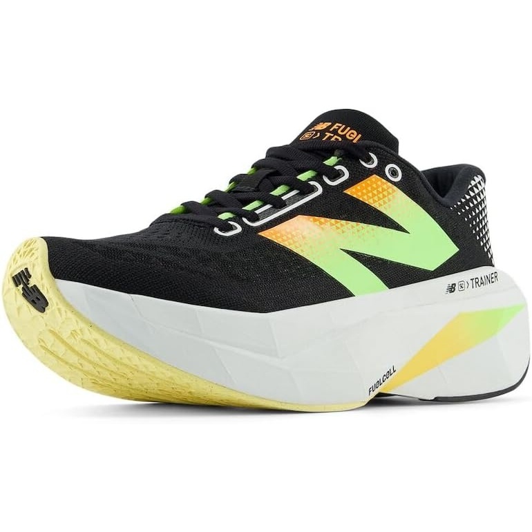 image:imageNew Balance Womens FuelCell Supercomp Trainer V3 Road Running ShoesBlackPhantomBleached Lime Glo