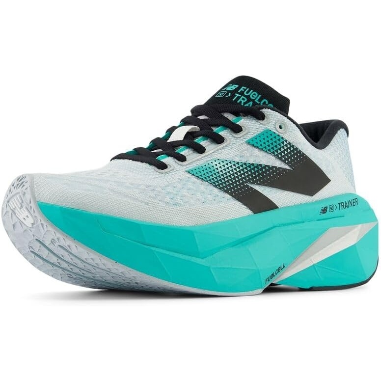 image:imageNew Balance Womens FuelCell Supercomp Trainer V3 Road Running ShoesWhiteCyber JadeSilver Metallic