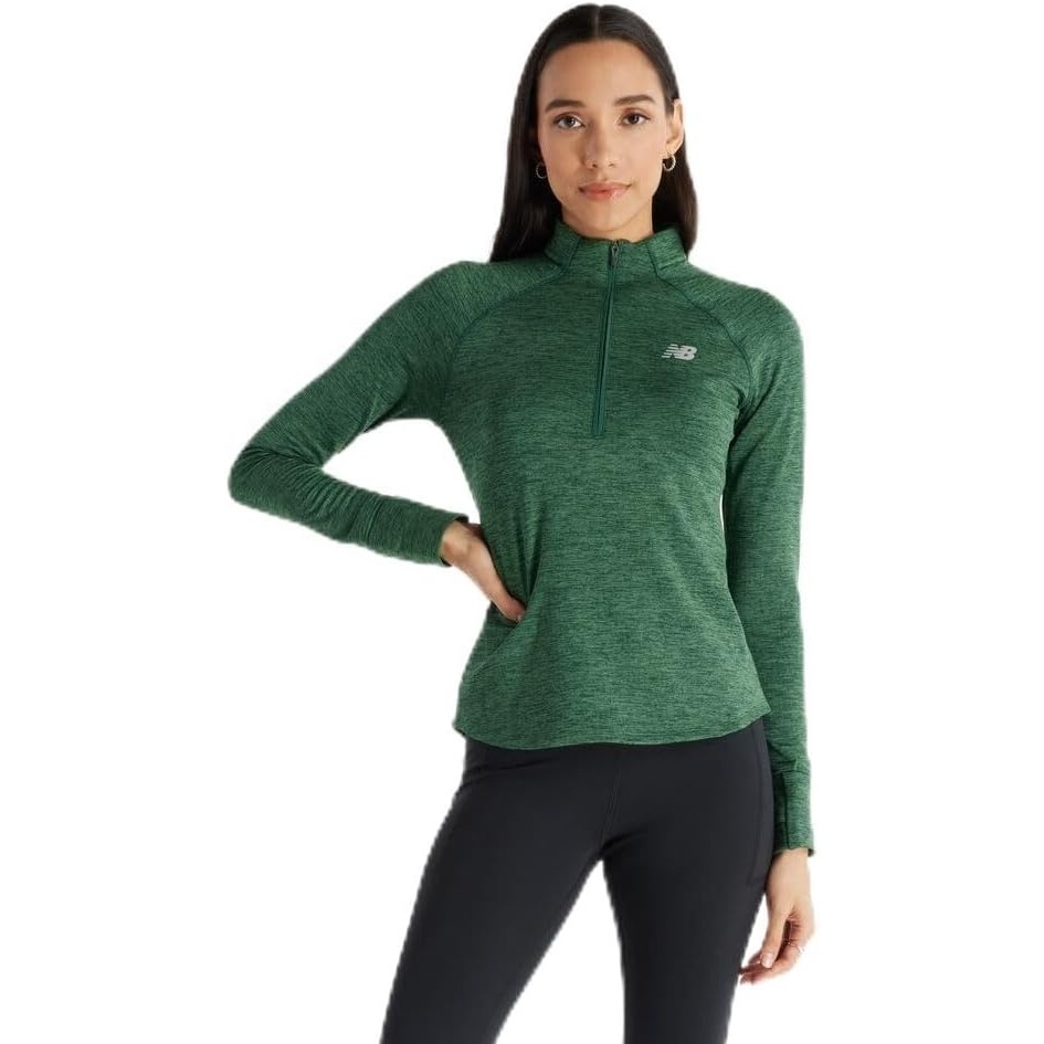 image:imageNew Balance womens Athletics Heat Grid 12 ZipNight Watch Green Heather