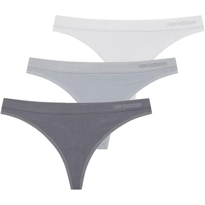 image:imageNew Balance womens Ultra Comfort Performance Seamless Thong Underwear 3 Pack Thong PantiesCastlerockMindful GreyAthletic Grey