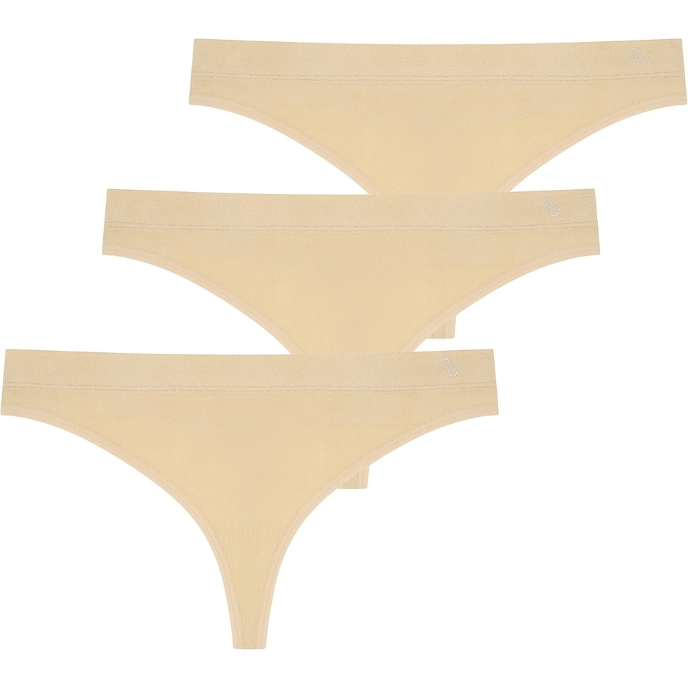 image:imageNew Balance womens Ultra Comfort Performance Seamless Thong Underwear 3 Pack Thong PantiesNudeNudeNude