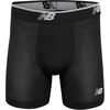 New Balance Men’s No Fly Boxer Brief Underwear with Jacquard Waistband, Breathable Lightweight, Moisture Wicking (3 Pack)(Black/Black/Black)