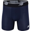 New Balance Men’s No Fly Boxer Brief Underwear with Jacquard Waistband, Breathable Lightweight, Moisture Wicking (3 Pack)(Lead/Pigment/Black)