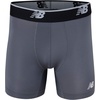 New Balance Men’s No Fly Boxer Brief Underwear with Jacquard Waistband, Breathable Lightweight, Moisture Wicking (3 Pack)(Lead/Pigment/Black)