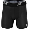 New Balance Men’s No Fly Boxer Brief Underwear with Jacquard Waistband, Breathable Lightweight, Moisture Wicking (3 Pack)(Lead/Pigment/Black)