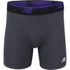 New Balance Men’s No Fly Boxer Brief Underwear with Jacquard Waistband, Breathable Lightweight, Moisture Wicking (3 Pack)(Lead/Prism Purple/Steel)