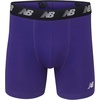 New Balance Men’s No Fly Boxer Brief Underwear with Jacquard Waistband, Breathable Lightweight, Moisture Wicking (3 Pack)(Lead/Prism Purple/Steel)