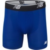 New Balance Men’s No Fly Boxer Brief Underwear with Jacquard Waistband, Breathable Lightweight, Moisture Wicking (3 Pack)(Team Red/Pigment/Team Royal)