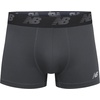 New Balance Men’s No Fly Trunks Underwear, Jacquard Waistband, Breathable Lightweight, Moisture Wicking (3 Pack)(Black/Team Red/Thunder)