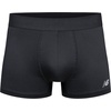 New Balance Men’s No Fly Trunks Underwear, Jacquard Waistband, Breathable Lightweight, Moisture Wicking (3 Pack)(Black/Team Red/Thunder)