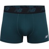 New Balance Men’s No Fly Trunks Underwear, Jacquard Waistband, Breathable Lightweight, Moisture Wicking (3 Pack)(Deep Jade/Thunder)