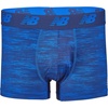 New Balance Men’s No Fly Trunks Underwear, Jacquard Waistband, Breathable Lightweight, Moisture Wicking (3 Pack)(Pigment/Pigment Woodgrain/Black)