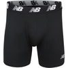 New Balance Men’s Performance Boxer Briefs with Fly, Breathable Stretch Underwear, Moisture Wicking, Soft Waistband (3 Pack)(Black/Black/Black)