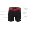 New Balance Men’s Performance Boxer Briefs with Fly, Breathable Stretch Underwear, Moisture Wicking, Soft Waistband (3 Pack)(Black/Black/Black)