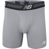 New Balance Men’s Performance Boxer Briefs with Fly, Breathable Stretch Underwear, Moisture Wicking, Soft Waistband (3 Pack)(Black/Steel/Pigment)