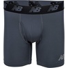 New Balance Men’s Performance Boxer Briefs with Fly, Breathable Stretch Underwear, Moisture Wicking, Soft Waistband (3 Pack)(Black/Team Red/Thunder)