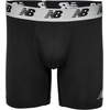 New Balance Men’s Performance Boxer Briefs with Fly, Breathable Stretch Underwear, Moisture Wicking, Soft Waistband (3 Pack)(Black/Team Royal/Concrete)